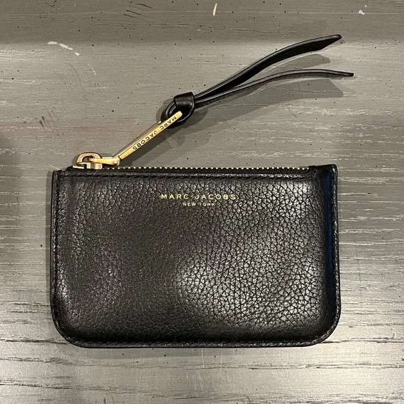 *SOLD* Marc Jacobs Black Coin Card Key Pouch Wallet - Picture 1 of 13